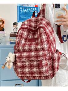 LECEY Mochila casual versátil de gran capacidad - Rojo - Ver 6