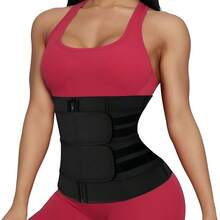 1PC Women's Adjustable Waist Support Belt, Double Compression Wrap With Hook & Loop Closure For Workout, Running, Yoga & Daily Wear - 1 Piece (black) - View 8