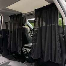 2pcs Car Sunshade Curtains, Anti-UV Heat Insulation, Front And Rear Row Divider Curtains, Blackout RV Window Curtains - A - View 11