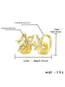 Personalized Fashionable Flower-Shaped Hollow Design With Two Cool Halloween Teeth Ornaments And Hip-Hop Style - Dentures - View 6