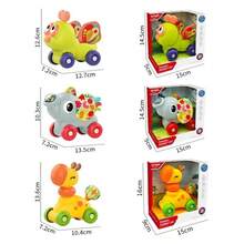 Multi-Play Cartoon Animal Inertia Toy Car, Baby Hand-Grip Exercise Toy, Soft Silicone Teether, Fun Crinkle Paper Rattle, Multiple Rotating Parts, Portable And Durable Infant Enlightenment Toy - Multicolor - View 9