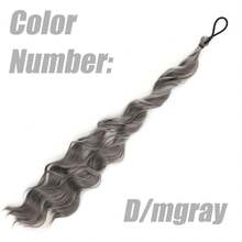 24'' Long Rubber Hair Loop Self Winding Hair Bundle High Temperature Fiber Synthetic Wig Ponytail Buns - Multicolor - View 7