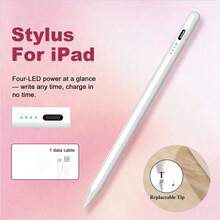 Aktiver kapazitiver Eingabestift für iPad 2018-2025, universeller Tablet-Touchpen mit Handflächenerkennung, USB-C Schnellladung, Pixel-genaue Neigungsempfindlichkeit, kompatibel mit iPad 11/10/9/6/A16, Mini 7/6/5, Air M3/M2 13.4/12.9/11, Premium-Gefühl, professionelles Zeichenwerkzeug - Verschiedenfarbig - Übersicht 10