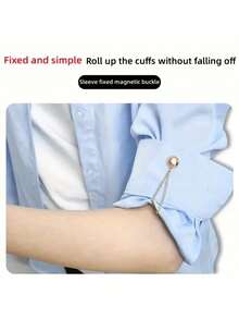 2/4pcs Multifunctional Magnetic Clips, New Magnetic Clips, Strong Magnetic Scarf Clips With Chain, Shirt Clips, Fashion Accessories, For Tightening T-Shirt Hems, Necklines, And Pant Cuffs, Halloween Decoration - Multicolor - View 8