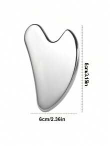 Heart-Shaped Stainless Steel Gua Sha Board - Facial And Body Massage Tool, Reduces Puffiness, Firms Skin, Portable, Smooth, Durable, Suitable For Home Spa, Self-Care And Beauty Professionals - Multicolor - View 6