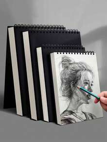 1PC 30 Sheets/Book Blank Notebook, Top Spiral Binding, Rectangular Sketch Paper, Suitable For Students, Adults And Artists, For Sketching, Painting, Note-Taking, Etc. Back To School Essential School Supplies - A - View 6