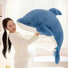 1 Peça Boneco de Pelúcia Realista de Orca, Tubarão, Golfinho e Leão Marinho de 25cm/9,84in, Macio e Confortável, Pode Ser Usado Como Travesseiro ou Almofada. Boneco de Pelúcia de Tubarão Fofo Adequado para Brincadeiras Diárias de Crianças, Ideal para Alívio do Estresse e Companhia na Hora de Dormir, Presente de Natal Perfeito para Crianças, Namorada, Mulheres, Família e Amantes de Tubarões. - Multicolorido - Visão 19