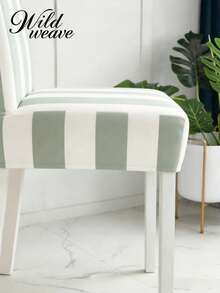 1/4/6pcs Striped Print Chair Covers, Modern Minimalist Digital Print Stretch Dining Chair Covers, All-Season Suitable For Living Room, Home, Restaurant, Banquet, Party And Holiday Decoration - Multicolor - View 6
