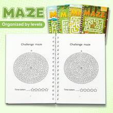 Maze Puzzle Activity Book, Helps You Focus Attention, Reduce Mental Clutter, And Develop Better Thinking Habits Through Engaging Route Challenges, Perfect For Use And Relaxation At Your Desk Back To School - Maze - View 5