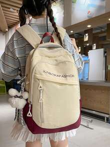 LECEY Mochila casual versátil de gran capacidad - Rojo - Ver 3