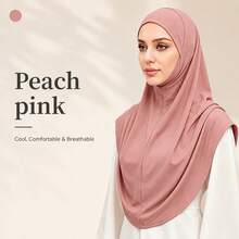 1pc Solid Color Bohemian Polyester (Polyester) Headscarf Hat, All-Season Ice Silk Headscarf Hat, Quick-Dry Sun Protection Base Hat, Oversized Headwrap - Multicolor - View 9