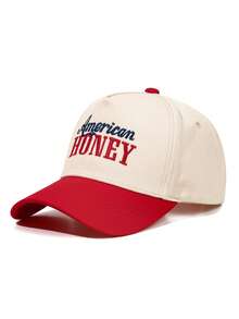 1 Gorra de camionero para mujer, gorra de béisbol personalizada con bordado de letra y bandera, conjunto de 5 gorras de estilo callejero, gorra casual de protección solar para exteriores, adecuada para primavera, otoño, viajes, playa, vacaciones y festivales. - gorra de béisbol - Ver 4