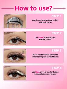 RITALASH 280pcs D Curl Individual False Cluster DIY Eyelashws Individual Lashes Mixed Tray Lash Clusters Extensions DIY Lashes At Home For Beginners - D - View 6