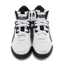Puma 春秋款中性拼接配色舒適中筒繫帶運動休閒鞋 37413908 - 白-黑色 - 查看 3