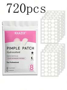 720pcs Invisible Acne Cover Patches - Comfortable, Breathable, Lightweight And Portable. Super Strong Adhesion Suitable For Covering And Care - Round - View 11