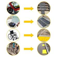 2pcs Heavy Duty Plastic Ramp Kerb Ramps Driveway Car Vehicle Threshold Ramp Curb Tool - A - View 3