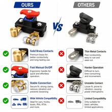 Heavy Duty Car Battery Disconnect Switch, Manual Battery Disconnect Switch, 12V-24V Battery Isolator Disconnect Switch, Suitable For Cars, Trucks, Boats, RVs, ATVs And TV Vehicles, Car Battery Disconnect, Car Battery Isolator, Dual Battery Kit, Dual Battery Isolator, Vehicle Power Control - Power Switch - View 5