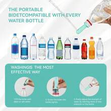 1/2 Pezzi Rubinetto Portatile per Toilette - Doccia da Viaggio Universale, Adatto per Tutte le Bottiglie da Toilette. Nascosto, Tipo Mini, Adatto per Anziani, Uso Personale, Portatile, Igiene Post-Operatoria, Emorroidi, Igiene, Gravidanza e Parto - multicolore - Visualizzare 7