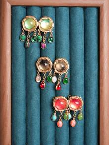 1pc/2pcs Button Cover For Shirt Glass Cufflink Cover Vintage Sleeve Button Clip On Button For Dress Wedding Tux Decoration Button Clothing Accessories - Star - View 5