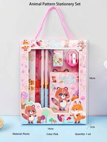 精緻卡通文具禮品套裝，創意學習用品鉛筆盒，6件組，節日禮物，教育禮物，適合學校獎勵，可愛禮物，返校季禮物，學習工具 - 多色 - 查看 9