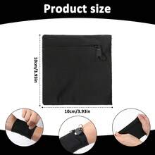 2pcs Zipper Wrist Wallet And Wrist Strap, Suitable For Storing Access Cards, Unisex, Perfect For Running, Sports And Hiking Activities - Multicolor - View 3