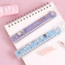 Régua 15cm Gatinho Kawaii Régua Escolar Fofa Estampada Colorida Plástica - un - Visão 6