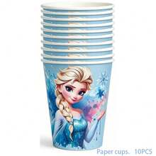 Hasbro Ice And Snow Theme Disposable Paper Cups, Plates, Napkins, Tablecloth, Tableware Set Birthday Party Decorations - View 15