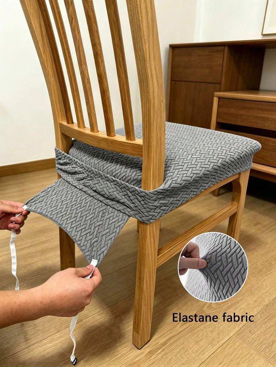 Non-Slip Chair Cover, Office Chair Cover, Soft Plaid Pattern, Elastic Chair Cover, Suitable For Office And Home Chairs, Beautiful High Elasticity Soft, Replaceable Old Surface, Protect Chairs, Dormitory Essentials, Room Decor, Home Decor