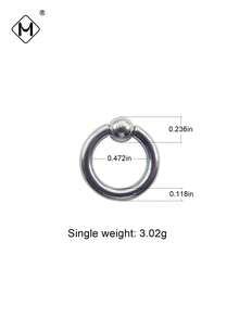 MEISILL 1pc Heavy Duty Thick Stainless Steel Nose Spring Hoop Cartilage Circular Ring, Unisex Everyday Wear - Silver - View 19