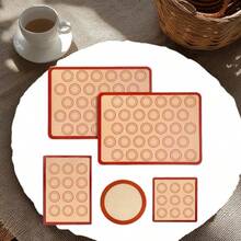 4/5pcs Silicone Baking Mat Set, Non-Stick Reusable Macaron Baking Sheet, Heat-Resistant Fiberglass Cookie Mat, Round And Square Silicone Pastry Mat Suitable For Oven, Macaron, Cookie, Pastry - View 12