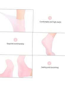 Reusable Soft Silicone Hydrating Foot Mask Socks, Spa Foot CReusable Soft Silicone Hydrating Foot Mask Socks, Waterproof Moisturizing Spa Foot Care Covers, Repeated Use Foot Treatment Sleeves For Repairing Dry Cracked Heels, Rough Dead Skin & Chapped - Multicolor - View 5