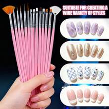 25 Pieces Nail Art Tool Set, Including Nail Art Brushes, Dotting Pens, Nail Practice Stands And Auxiliary Tools, Complete Manicure Supplies For Creating Various Nail Designs - Multicolor - View 2