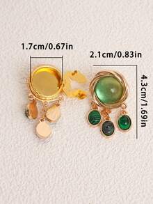 1pc/2pcs Button Cover For Shirt Glass Cufflink Cover Vintage Sleeve Button Clip On Button For Dress Wedding Tux Decoration Button Clothing Accessories - Star - View 2