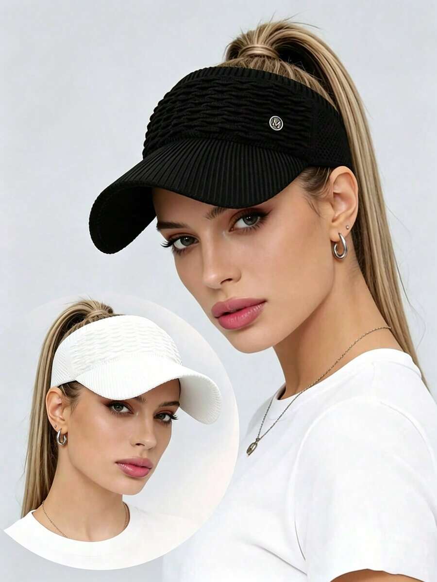 1pc Unisex Adjustable Sun Hat, Casual Multi-Functional Breathable UV Protection Cap, Suitable For Daily Wear, Fashionable And Versatile - A - View 1