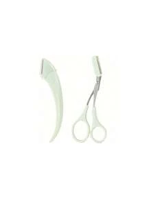 3pcs Women's Stainless Steel Eyebrow Comb & Scissors Set, Stainless Steel Curved Eyebrow Razor Set - Precise Design, Easy To Use, Durable Material, Suitable For Beginners, All Skin Types, Unisex, Can Be Used For Hair Removal, Makeup, Home Decor, Vanity, Travel, Bedroom And More. This Eyebrow Razor Set Is Affordably Priced, Making It An Ideal Gift For Women And A Great Choice For Christmas Gifts. - Multicolor - View 15