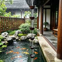 Metal Lotus Rain Chain, Decorative Rain Chain For Garden, Yard, Patio, Eaves - Lotus Cup Rain Chain - View 1