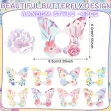 1 Set - 4/8/32pcs CGM Sensor Protective Tape Butterfly Shaped Stickers, Waterproof, Sweat-Resistant, Pre-Cut, Flexible, Breathable, Durable, Portable, Suitable For Sports And Daily Use, Fun Design, Charming Butterfly Pattern - Multicolor - View 8
