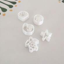 5件組卡通可愛迷你海灘海龜星星貝殼模具 DIY 軟黏土耳環造型珠寶模具 - 白色 - 查看 3