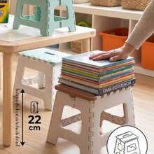 Banco Plegable Multiusos de 22 cm de Altura para Uso Versátil y Cómodo en Hogar y Oficina - Multicolor - Ver 2