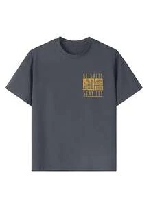 Tween Boy Casual Fun Print Crew Neck Pullover Short Sleeve T-Shirt Summer Top - Dark Grey - View 7