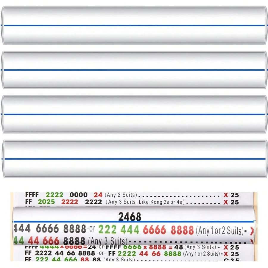 2pcs/4pcs Mahjong Line Magnifying Detector, Beginner Mahjong Line Reader, Acrylic Thickened Rule Reader, Suitable For Strategy, Party, Competition, Player Gifts - B - View 1