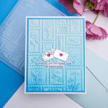 1pc 3D Embossed Folder, DIY Scrapbooking Supplies, Stamped Collage Pattern Plastic Embossed Folder, Suitable For Card Making, Scrapbooking And Other Paper Craft Creations - Multicolor - View 5