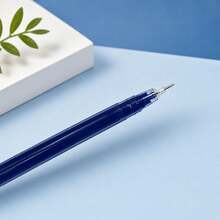 Kit 12 Canetas Gel Roller Ball Azul 0.5mm Ponta Fina Escrita Suave Alta Capacidade Escola/Escritório - A - Visão 11