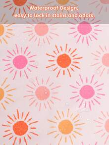1pc Vintage Print Beach Vacation Waterproof Storage Bag,Back To School - Coral Pink - View 4