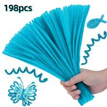 198 Pcs Chenille Stems,Pipe Cleaners Craft - Essential DIY Craft Supplies For Creative Projects & Handmade Decorations - Multicolor - View 16