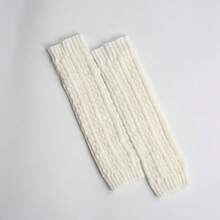 1 Pair Thick Knitted Knitted Leg Warmers With Floral Pattern, Warm And Cozy For Boots - Multicolor - View 12