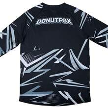 DONUTFOX 2026 男士越野摩托車長袖襯衫，3D 動物眼睛圖案設計，運動黑色 - 黑色 - 查看 11