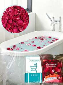 Disposable Bathtub Liner, Portable Thickened Extra Large Size Bathtub Liner Plastic Bag, Individually Packaged, Disposable Bath Bag, Bathtub Cover, Suitable For Hotels, Salons, SPAs, Homes And Travel Hotel Bathtubs, Shower Plastic Film Bathtubs, Travel Accessories - A - View 1