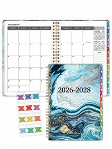 Trees A5 2026–2028 月計畫本，24個月日曆書，含月視圖與備註頁，2026年1月至2027年12月，女性開學用品與辦公桌用品 - 綠色 - 查看 4