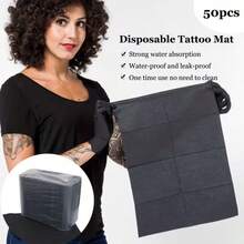 32/62/137pcs Tattoo Supplies Set, Disposable Tattoo Table Mats (Black/Pink/Blue), Ink Color Cups, Tattoo Gloves, 3-Layer Waterproof Art Table Mats, Multiple Specifications Combination, Suitable For Nail Art, Tattooing, Tattoo Machine Accessories - Multicolor - View 12